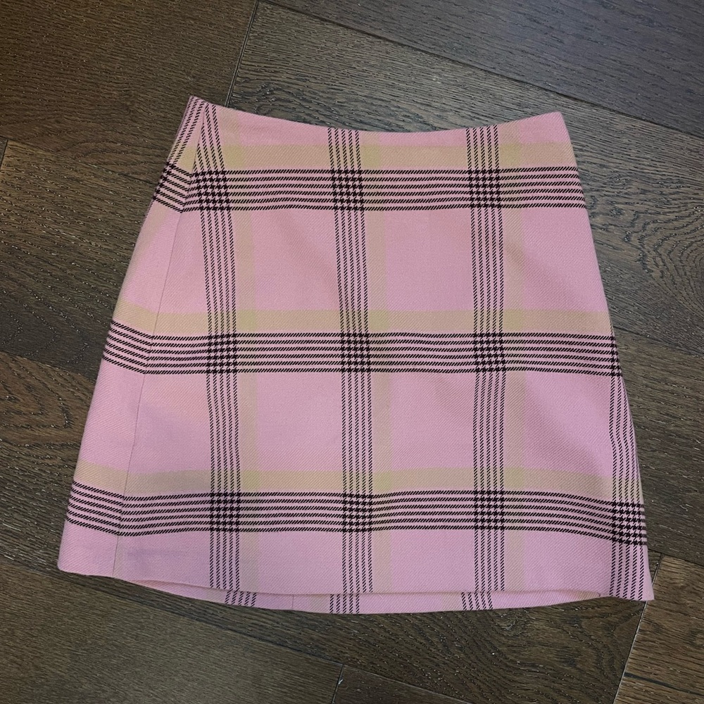Wilfred Pink Plaid Mini Skirt - Picture 3 of 6